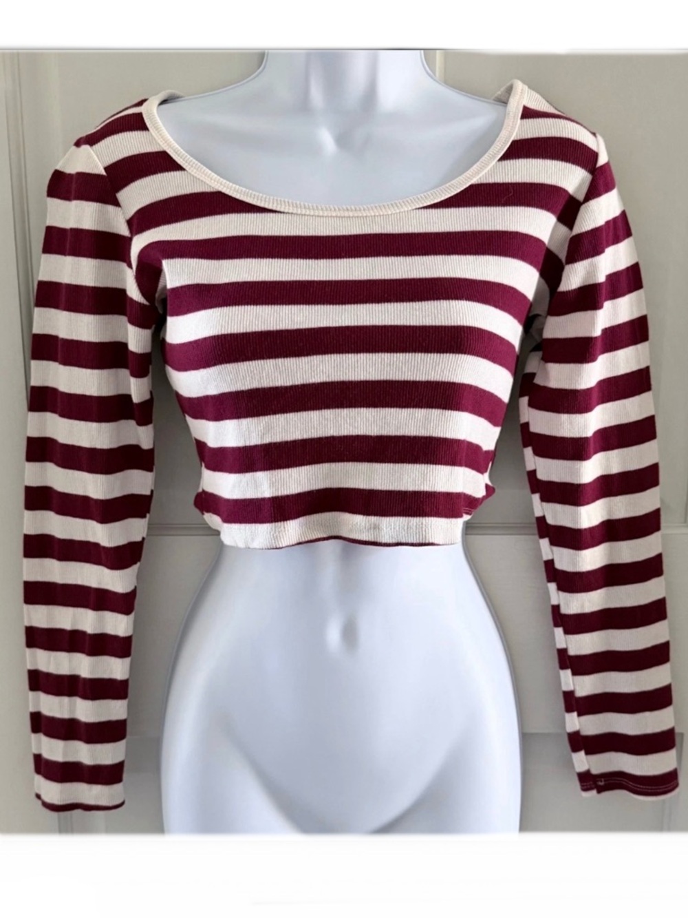 Bozzolo Small Crop Top Y2K 2000s Fitted Ribbed Baby Tee Backyard BBQ Teen Tween